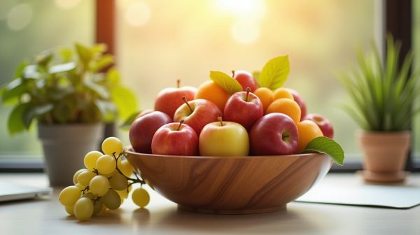 Corbeille de fruits frais de saison au bureau : ample choix pour une vie saine